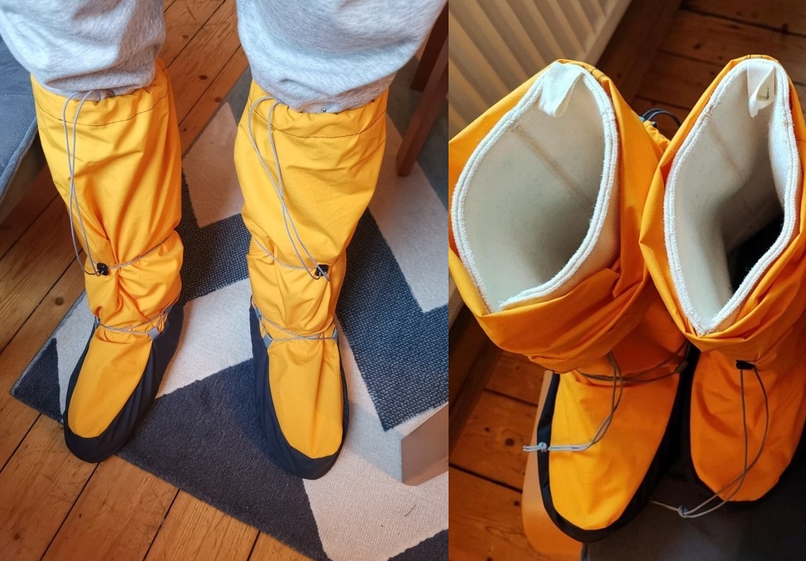 Doppelte Wollfilzstiefel mit Etaproof-Überschuhen und wasserdichter Sohle (Foto: Malte Hübner)